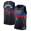 Muške NBA Dres Detroit Pistons Cade Cunningham 2 Jordan 2022-23 Statement Edition Crno Swingman